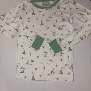 Kids' LAKE Pajama Long Sleeve Pima Cotton Top Size 6 Bunnies Spring Summer